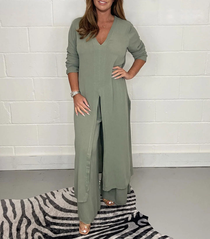 Milana™ - Kuscheliges Set: Langer Pullover und Hose in Kombination für Komfort und Stil