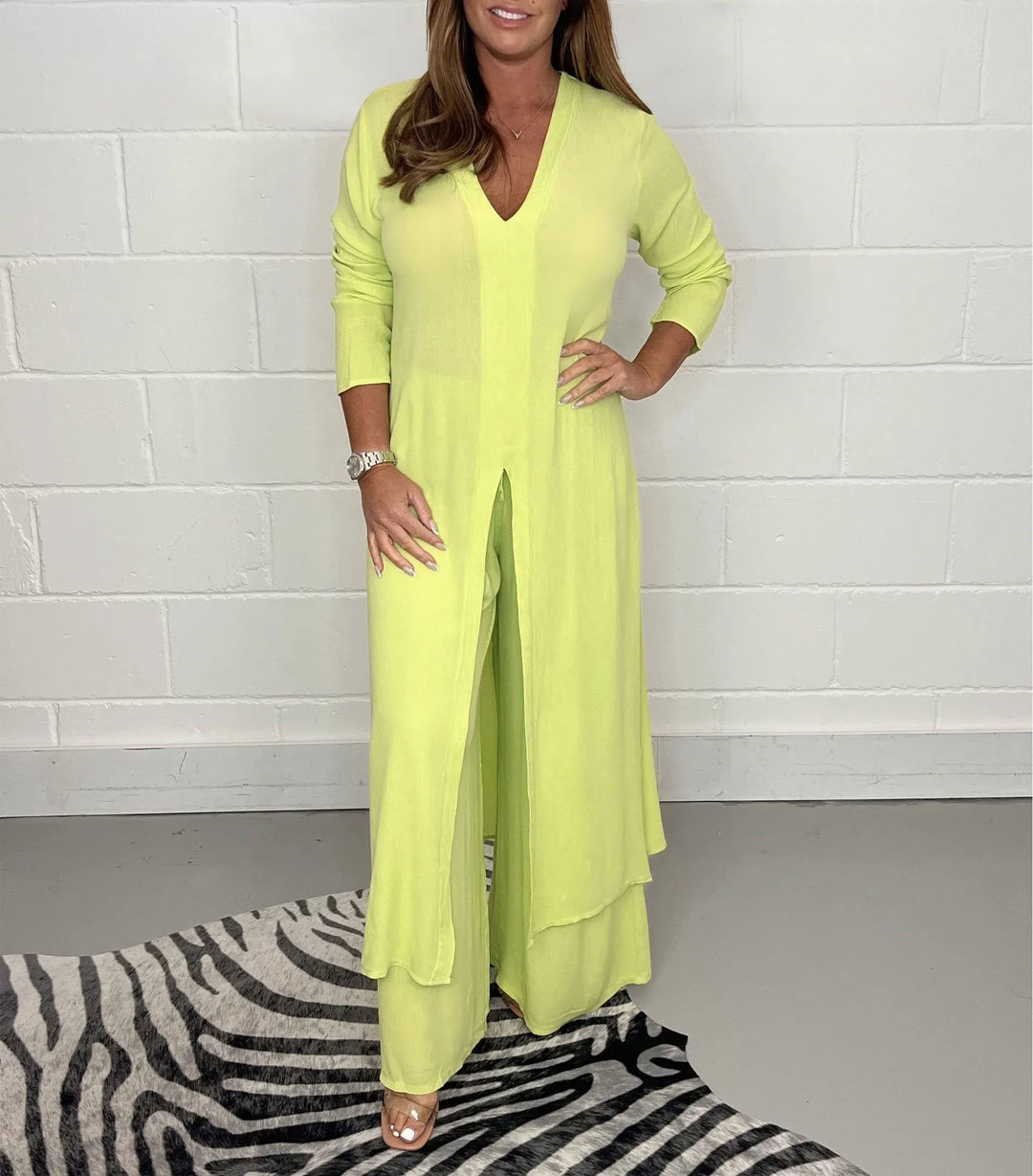 Milana™ - Kuscheliges Set: Langer Pullover und Hose in Kombination für Komfort und Stil