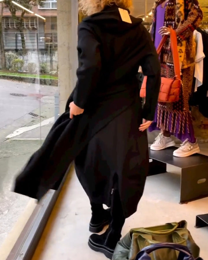Schwarzes Midikleid mit Eva™-Taschen - Eleganz und Komfort in einem Design