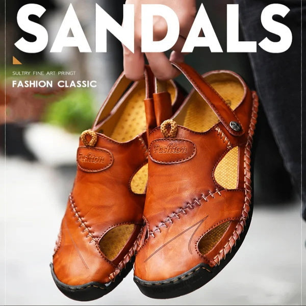 Giovanni™ - Herrensandalen aus weichem Leder für atmungsaktiven Komfort im Freien.