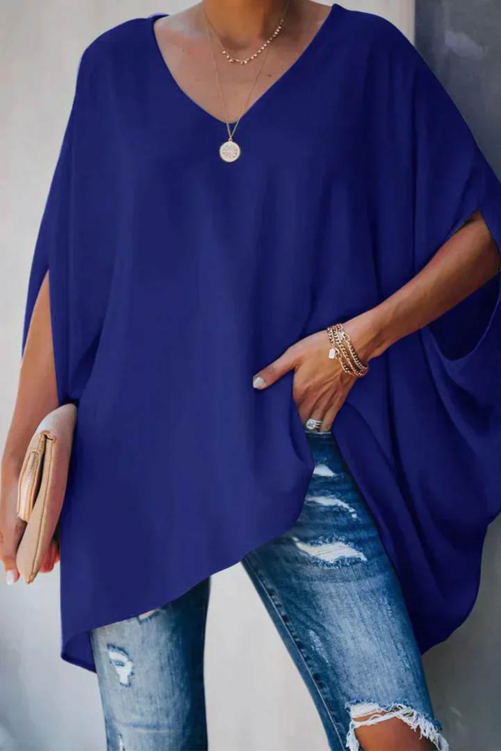 Elegante weite Damenbluse - perfekt für einen stilvollen Sommertag