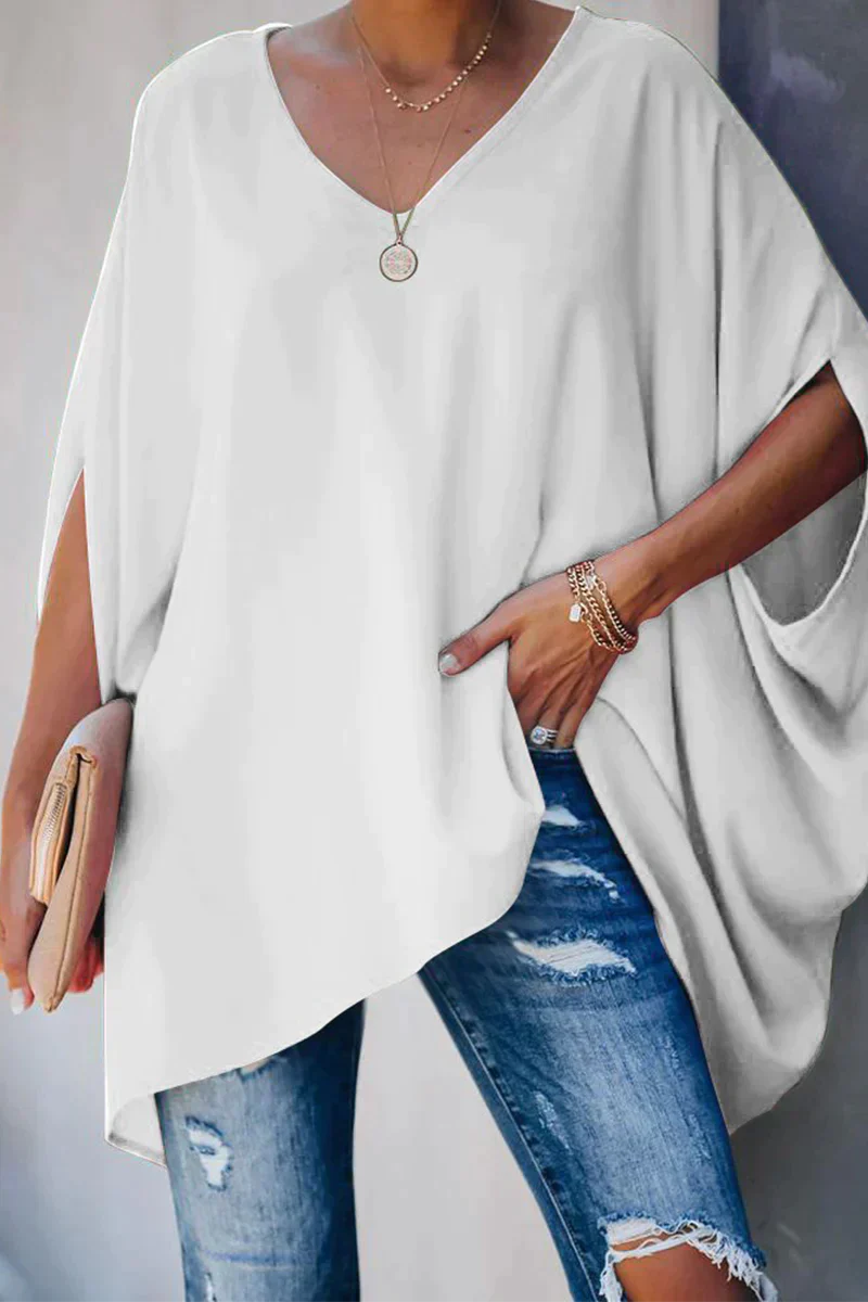 Elegante weite Damenbluse - perfekt für einen stilvollen Sommertag