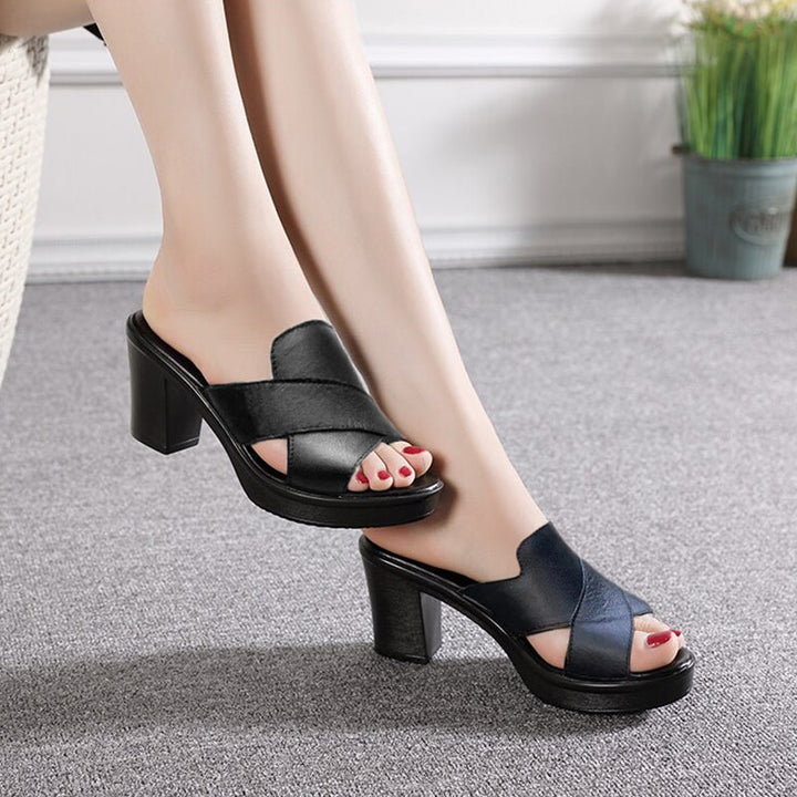 Francesca™ - Elegante Damen-Sandalen mit klobigem Plateau und hohem Absatz