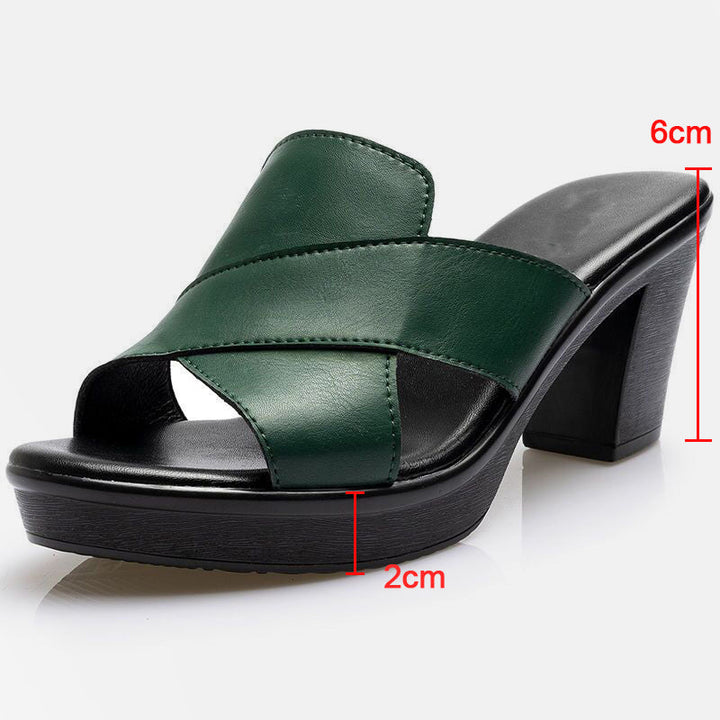 Francesca™ - Elegante Damen-Sandalen mit klobigem Plateau und hohem Absatz