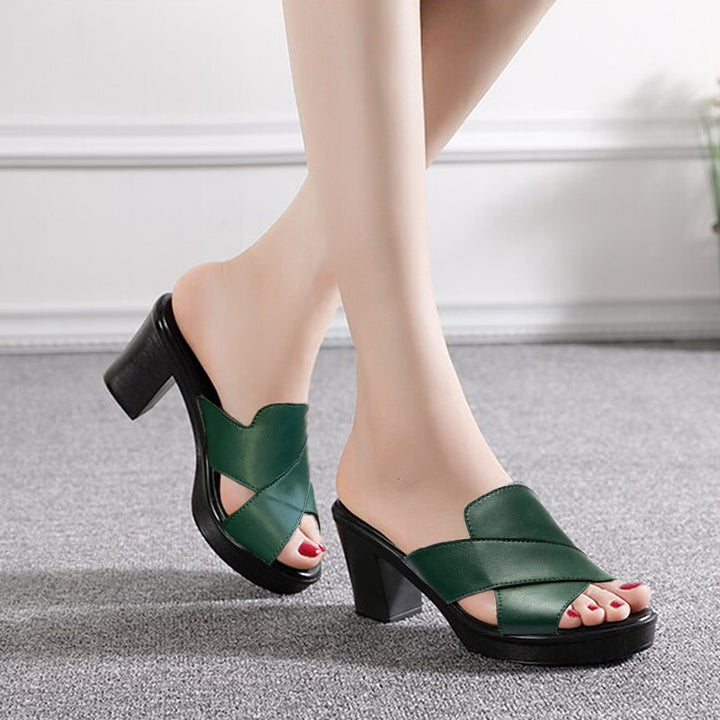 Francesca™ - Elegante Damen-Sandalen mit klobigem Plateau und hohem Absatz