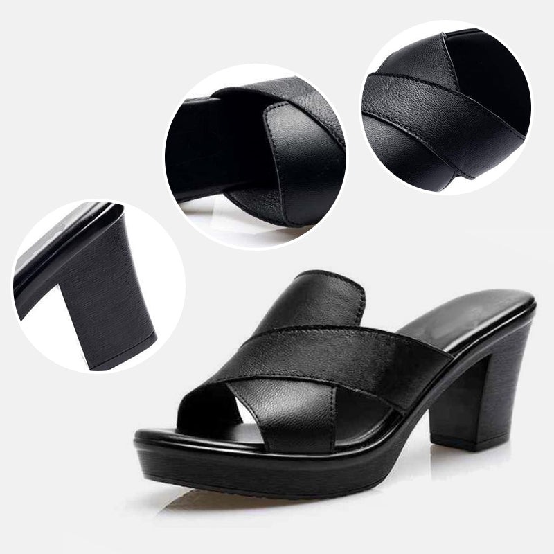 Francesca™ - Elegante Damen-Sandalen mit klobigem Plateau und hohem Absatz