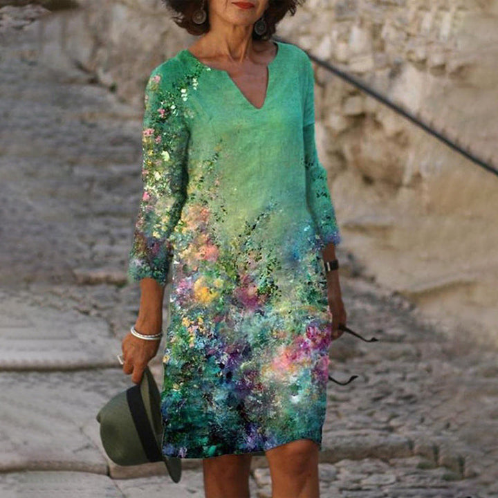 Elegante Top Scollo a V con Maniche a Tre Quarti - Flippa™