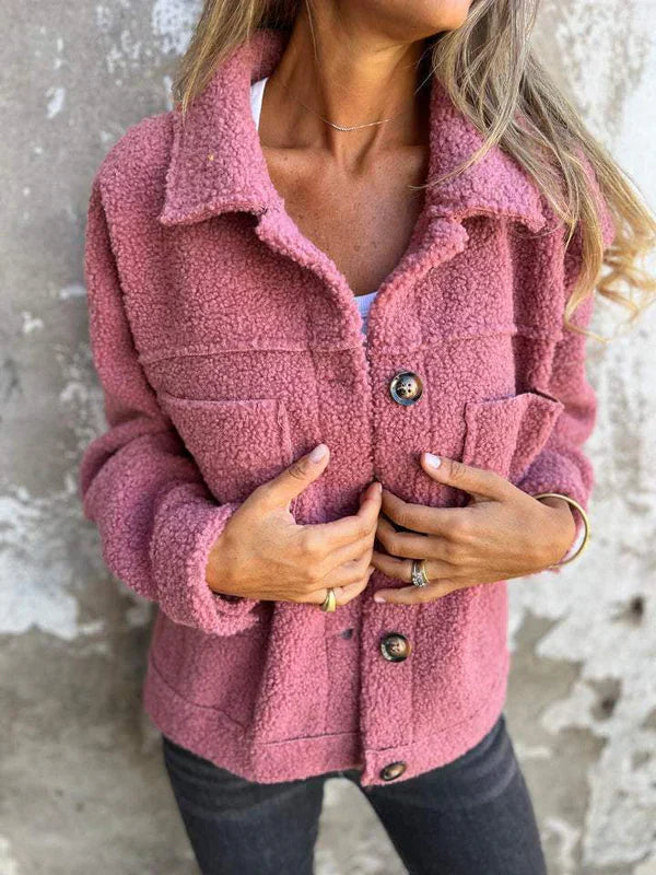 Gisela™ -  Kurze Wolljacke mit Revers