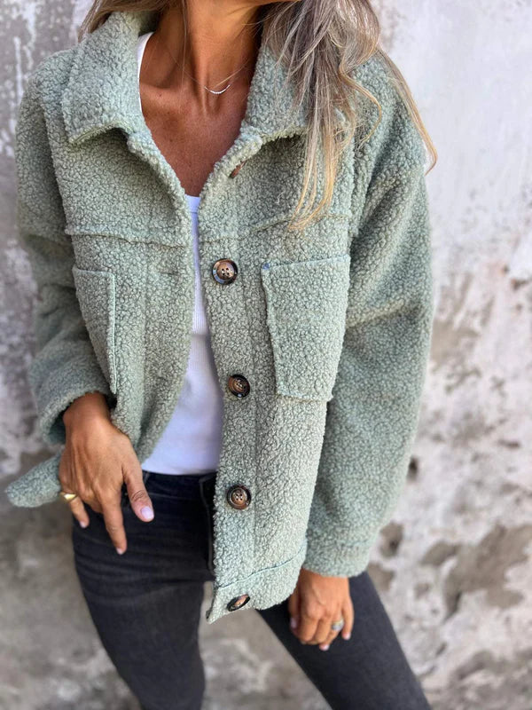 Gisela™ -  Kurze Wolljacke mit Revers