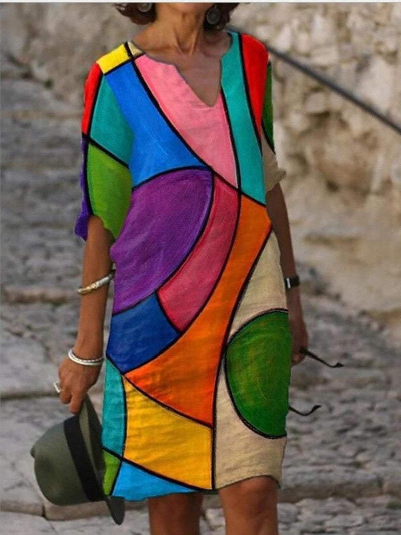 Elegante Top Scollo a V con Maniche a Tre Quarti - Flippa™