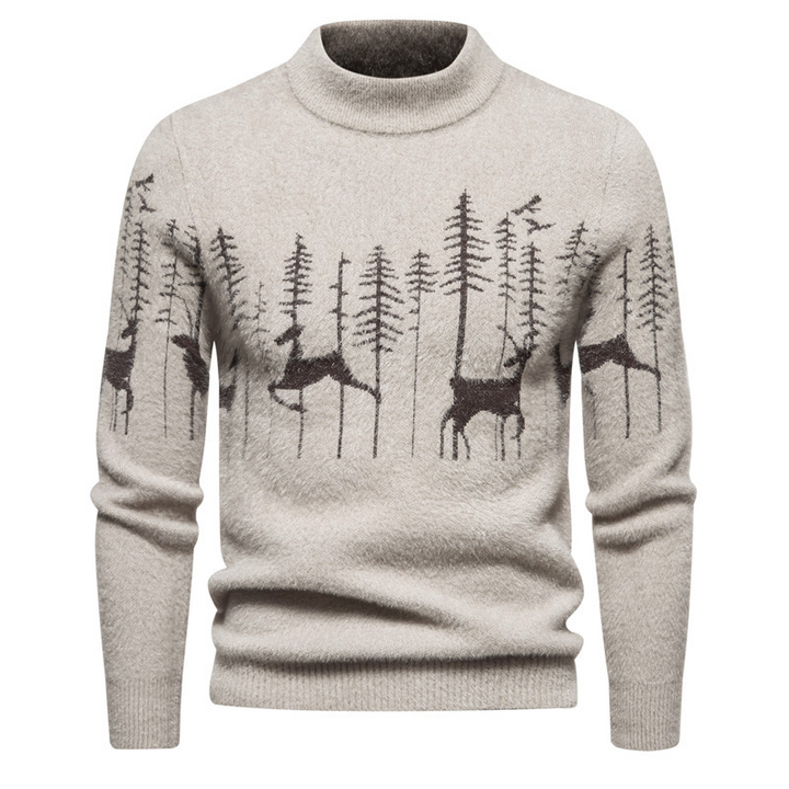 Elegancki męski sweter ze świątecznym wzorem – dodaj stylu na święta