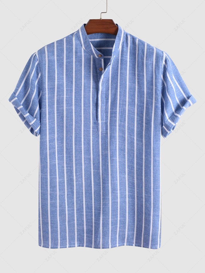 Ambrosi™ - Elegantes Herren Casual Set mit gestreiftem Hemd und bequemen Shorts