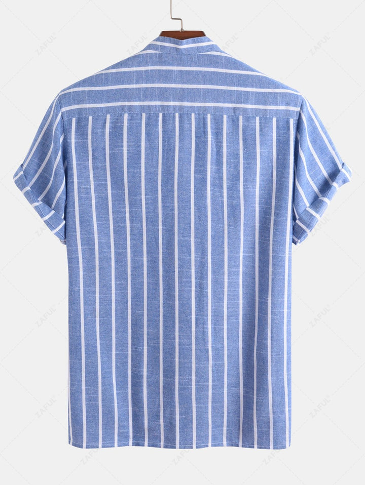 Ambrosi™ - Elegantes Herren Casual Set mit gestreiftem Hemd und bequemen Shorts