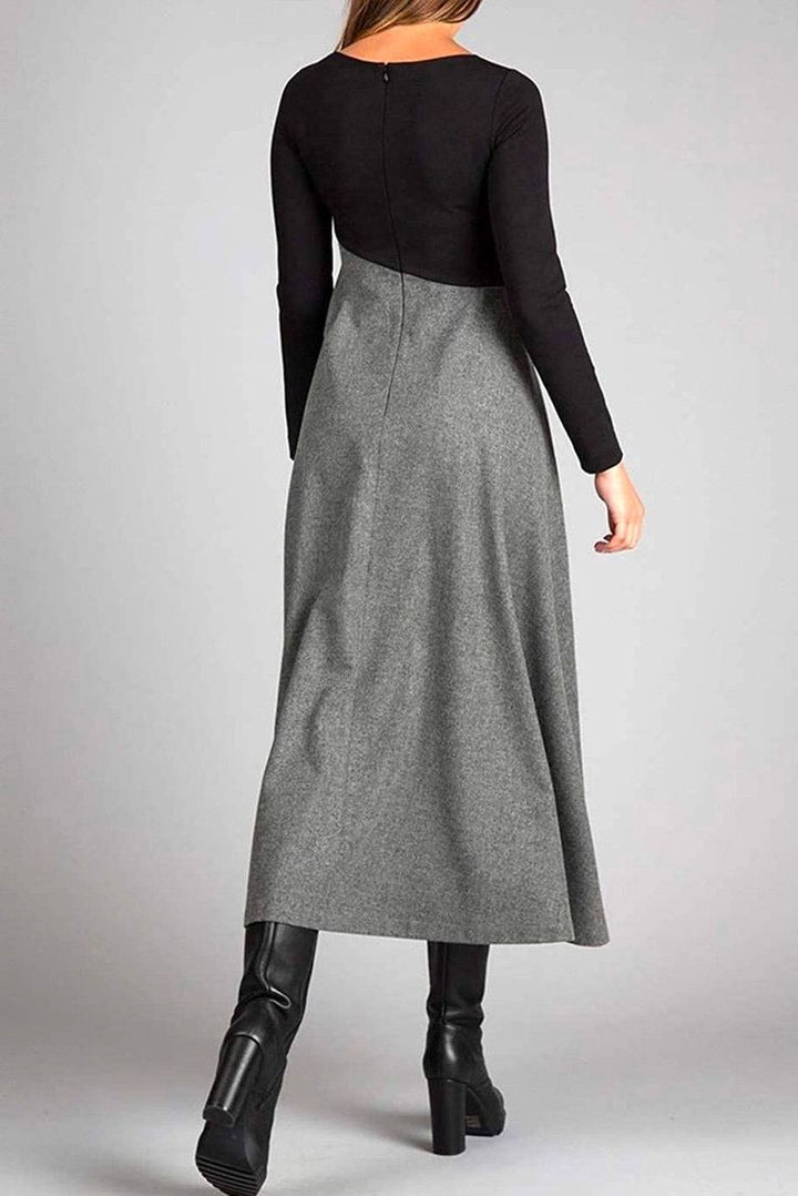Anastasia™ - Elegante Maxi Abito con Maniche Lunghe