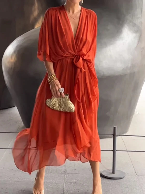 Ilaria™ - Elegante Abito in Chiffon Leggero per un Look Raffinato