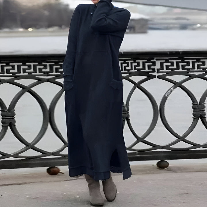 Laura™ - Langes Winterkleid mit Schlitz