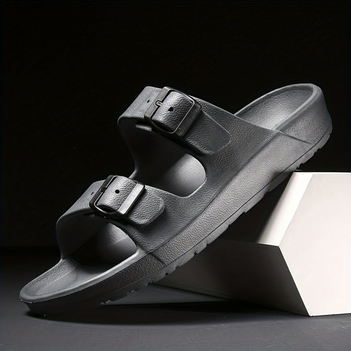 Elegante Herrensandalen mit doppelter Schnalle für maximalen Komfort