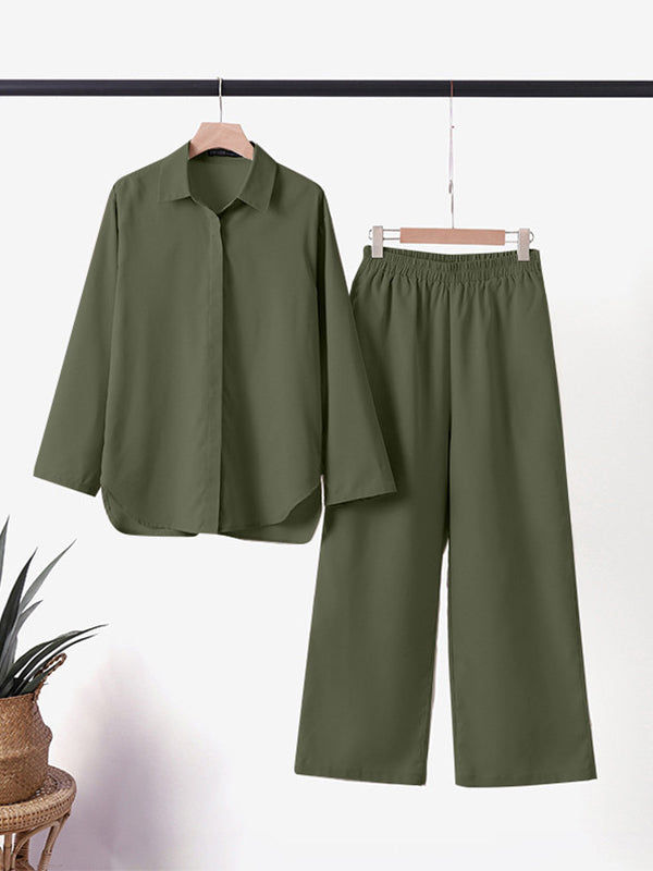 Viola™ - Elegantes Hemd- und Hosenset aus hochwertiger Baumwolle und Leinen
