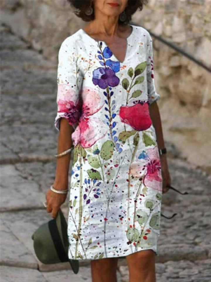 Elegante Top Scollo a V con Maniche a Tre Quarti - Flippa™