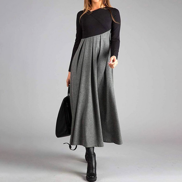 Anastasia™ - Elegante Maxi Abito con Maniche Lunghe