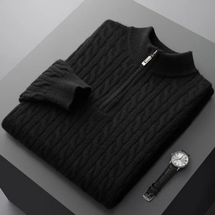 Milan™ – 100% Kaschmir Halb-Zip Pullover