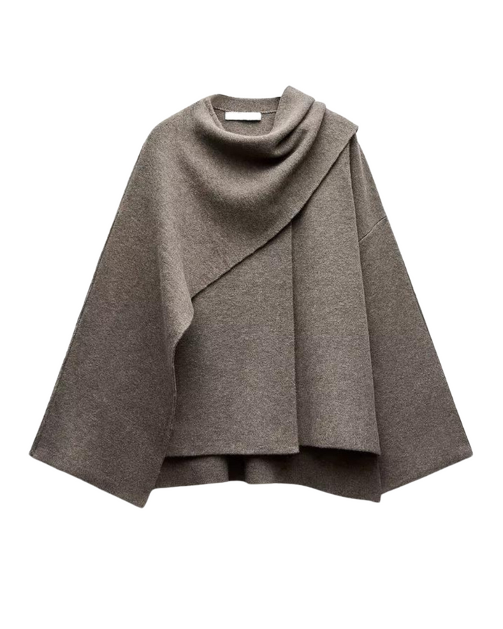 Maddalena™ - Elegante Trench in Lana con Sciarpa Inclusa