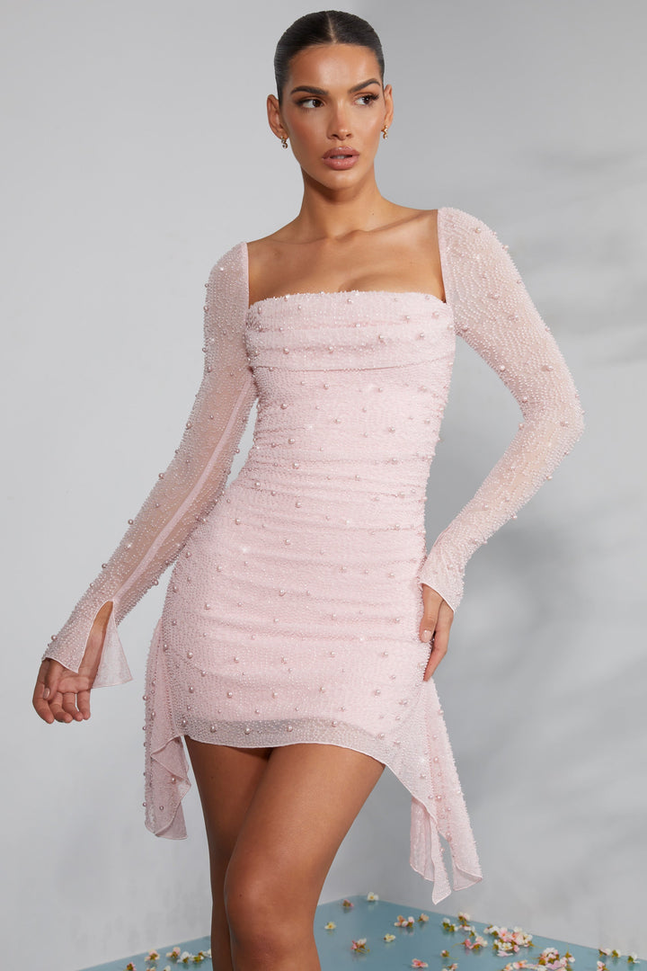 Gudrun™ - Perlenkleid mit eleganten langen Ärmeln