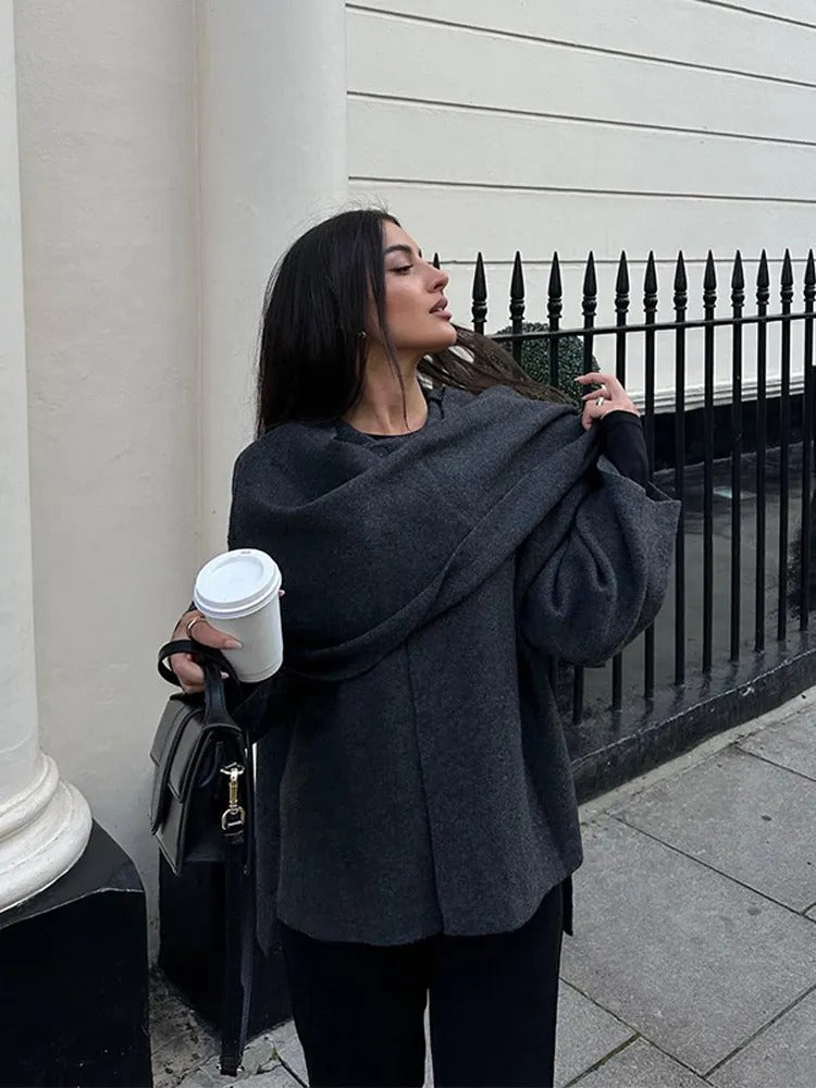Elif™ | Eleganter Cape-Mantel für Stil und Komfort