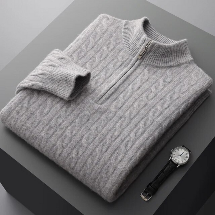 Milan™ – 100% Kaschmir Halb-Zip Pullover
