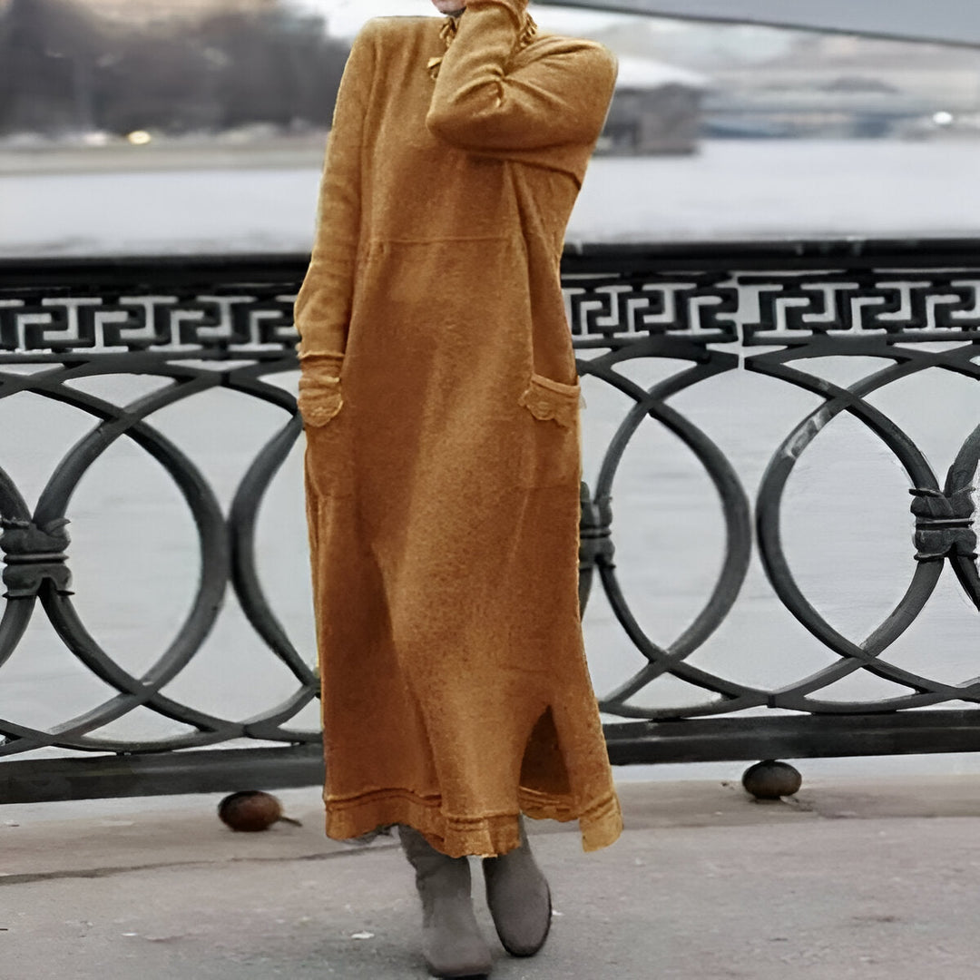 Laura™ - Langes Winterkleid mit Schlitz