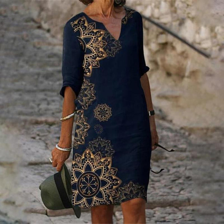 Elegante Top Scollo a V con Maniche a Tre Quarti - Flippa™
