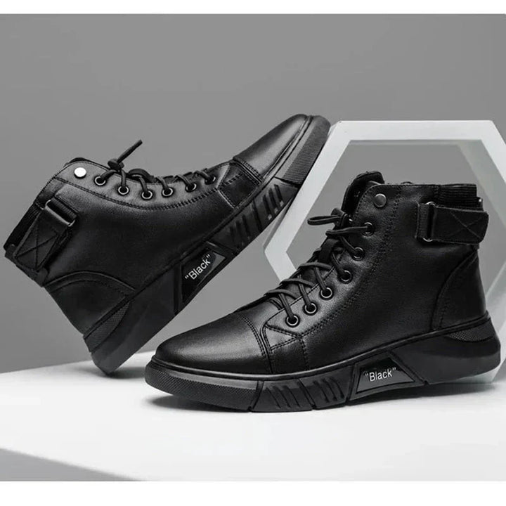 Stilvolle schwarze Herrenschuhe aus Leder für jede Gelegenheit