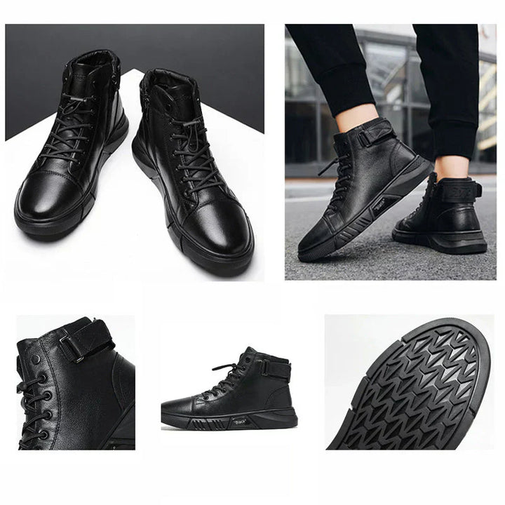 Stilvolle schwarze Herrenschuhe aus Leder für jede Gelegenheit