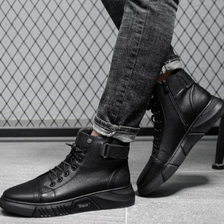 Stilvolle schwarze Herrenschuhe aus Leder für jede Gelegenheit