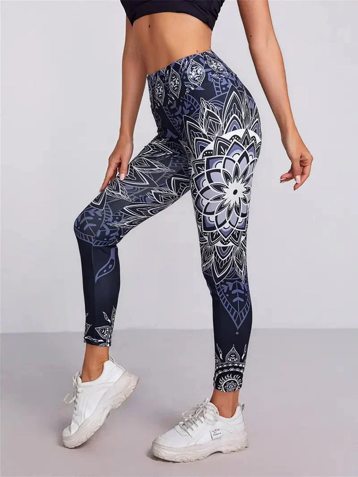 Modne damskie legginsy z kwiatowym wzorem - stylowy i elegancki look