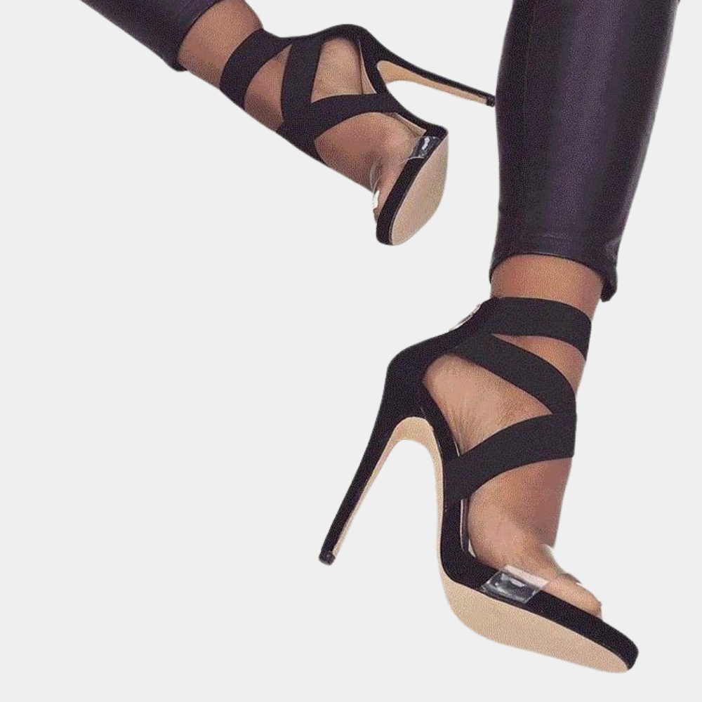 Elegante Damensandalen mit Kreuzriemen in raffiniertem Design