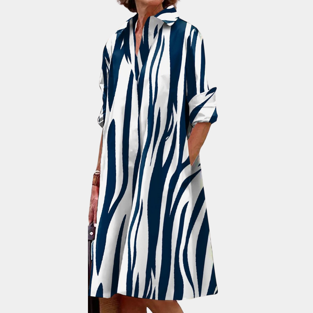 Trendy lässiges Damenkleid mit Druck