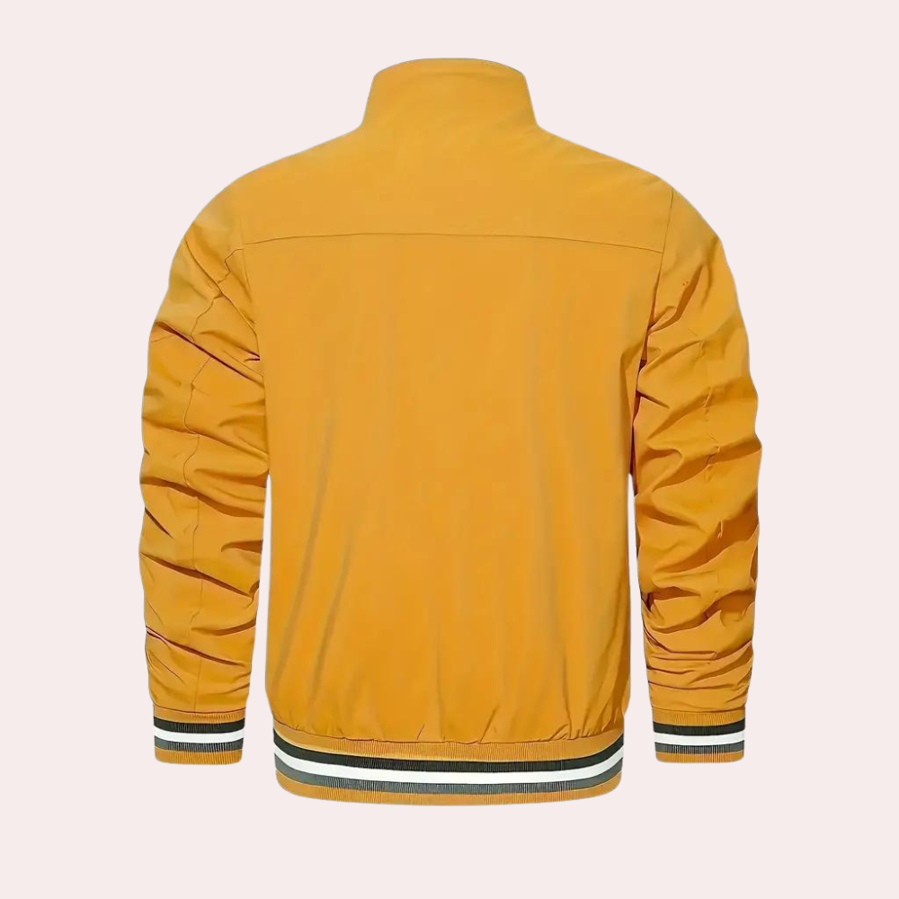 Schicke orangefarbene Herrenjacke für unwiderstehlichen Freizeitstil