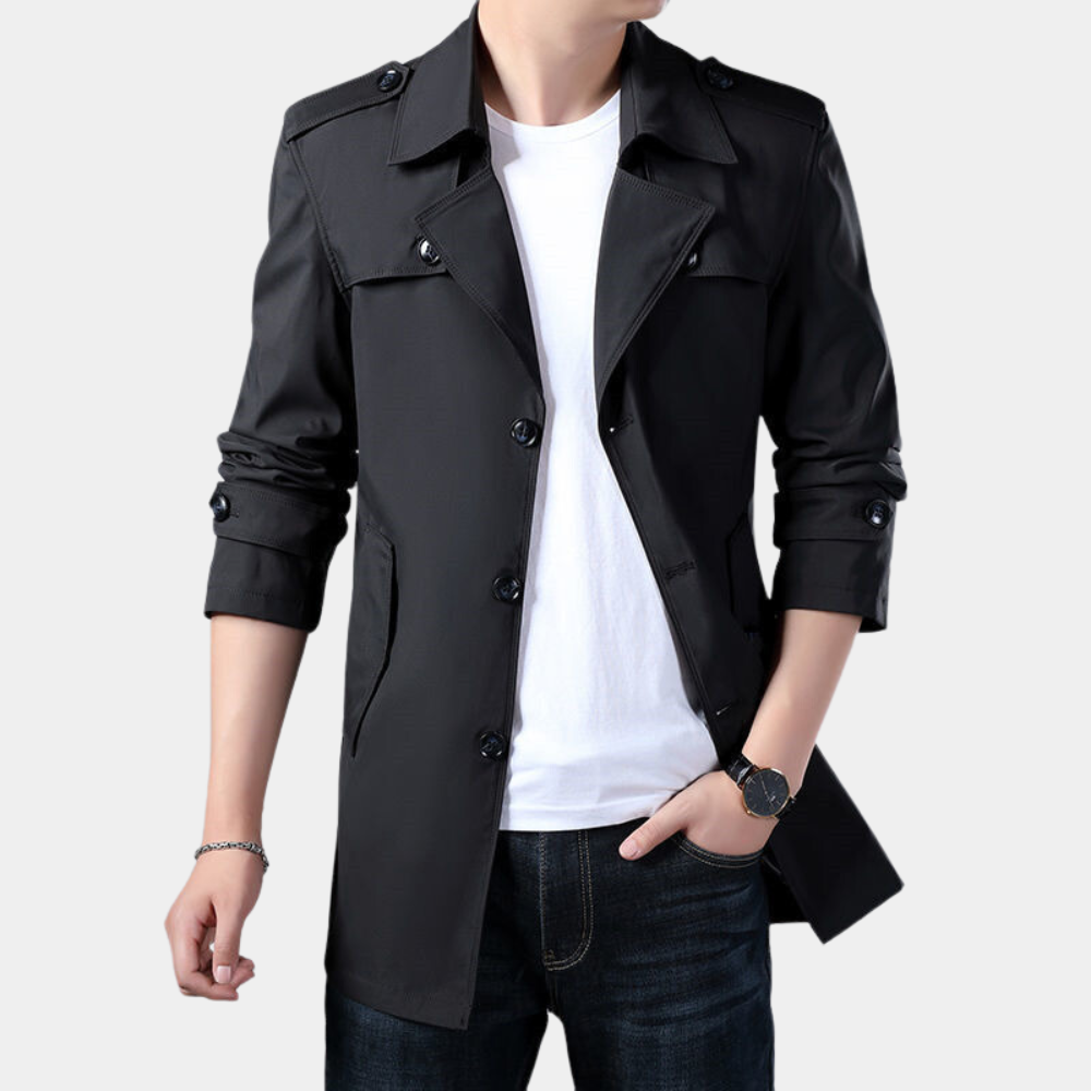 Gregorio - Klassisch eleganter Trenchcoat für Männer mit unverwechselbarem Stil