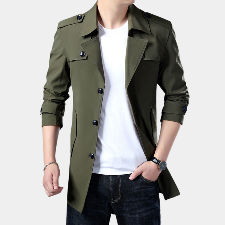 Gregorio - Klassisch eleganter Trenchcoat für Männer mit unverwechselbarem Stil