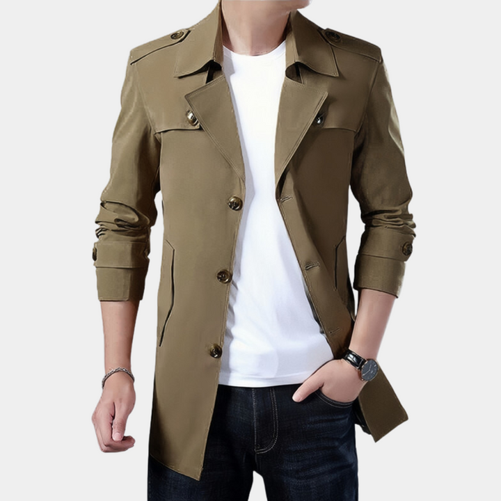 Gregorio - Klassisch eleganter Trenchcoat für Männer mit unverwechselbarem Stil