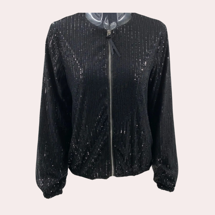 Elegante Damenjacke mit faszinierenden Pailletten verziert