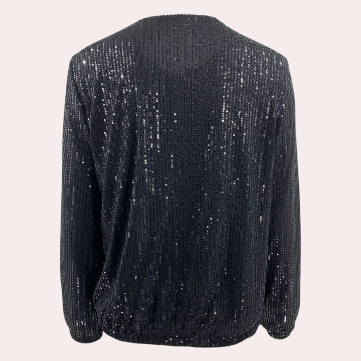 Elegante Damenjacke mit faszinierenden Pailletten verziert