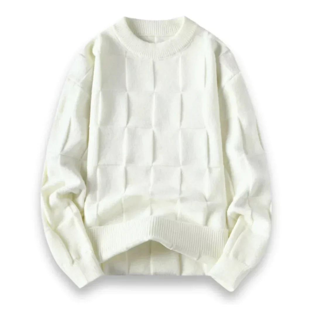 Stylowy męski sweter z dzianiny z wysokiej jakości bawełny - klasyczny i ponadczasowy design