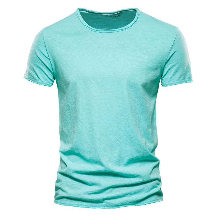 Alvino™ Bequemes Baumwoll-T-Shirt mit Rundhalsausschnitt