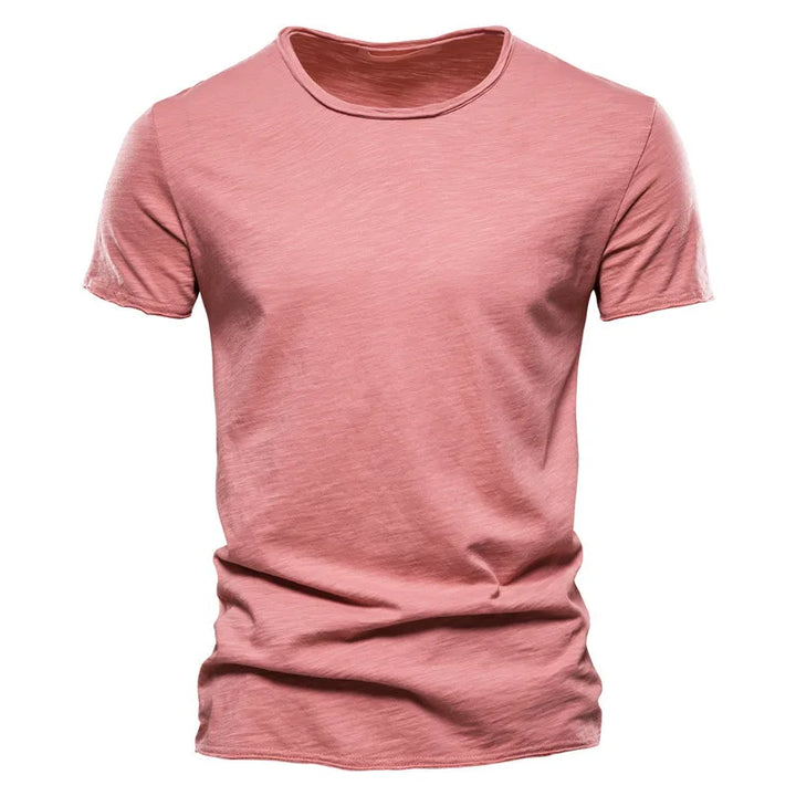 Alvino™ Bequemes Baumwoll-T-Shirt mit Rundhalsausschnitt