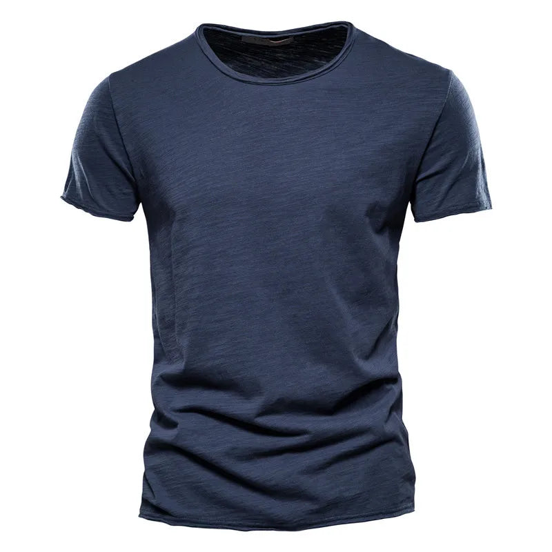 Alvino™ Bequemes Baumwoll-T-Shirt mit Rundhalsausschnitt