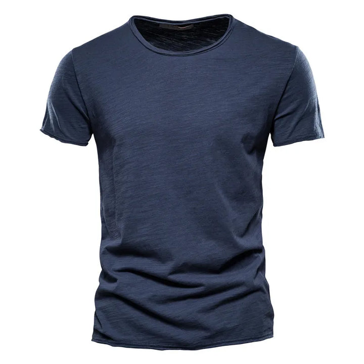 Alvino™ Bequemes Baumwoll-T-Shirt mit Rundhalsausschnitt