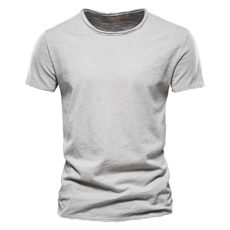 Alvino™ Bequemes Baumwoll-T-Shirt mit Rundhalsausschnitt