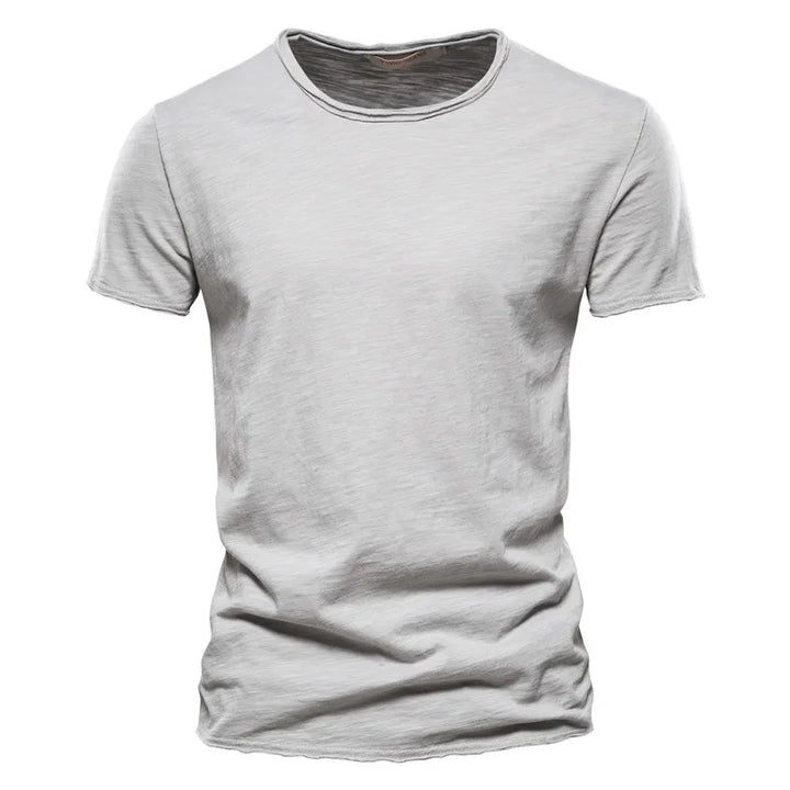 Alvino™ Bequemes Baumwoll-T-Shirt mit Rundhalsausschnitt